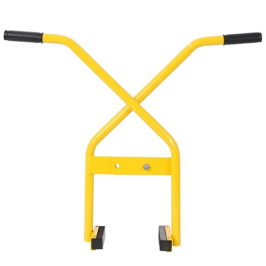 Steel Curb Stone Tongs, Offset Design Concrete Block Lifting Pliers, Adjustable Curb Lifter Tool for Paver Stone and Brick Installation, 220 lb Capacity, Yellow