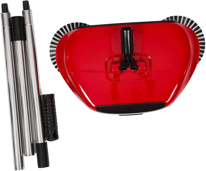 Healifty Push Sweeper Broom and Dustpan 3-in-1 Floor Cleaning Multi-Surface No Electricity Random Color