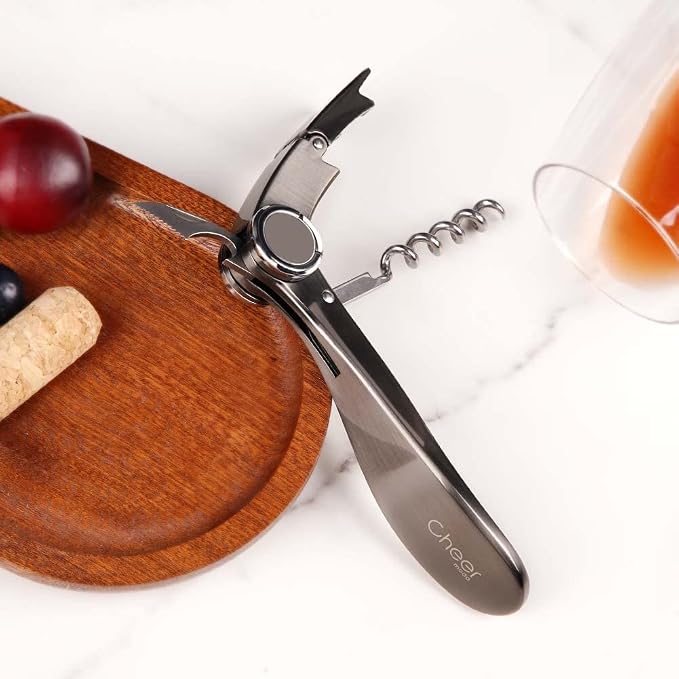 Cheer Moda Professional Corkscrew Wine Bottle Opener with Beer Opener, Sommeliers Corkscrews, High-Level Bartender Wine Opener, Great Handling Screw Puller