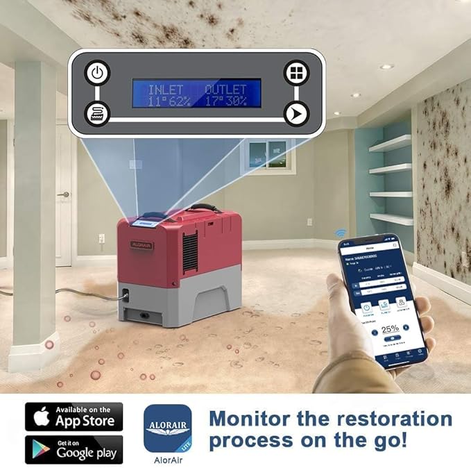 ALORAIR Smart WiFi LGR Commercial Dehumidifier up to 180 PPD (Saturation) with Pump, 6 Years Limited Warranty, Industrial Dehumidifiers APP Control, cETL Listed, for Garage, Flood Restoration