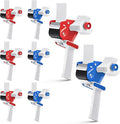 Harloon 8 Pieces Packing Tape Dispenser Gun for 2 Inches Width Tape Handheld Tape Gun for Shipping Industrial Packaging Box Wrapping, Moving Packing Boxes Sealing, Blue and Red