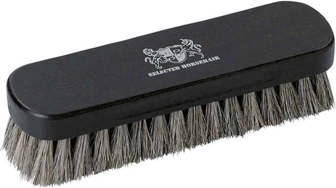 Kondo German Shoe Polish Brush Black Soft Natural Horse Hair Rectangle DONOK (Ideal for Cream, Wax Finishing)