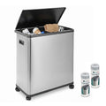 HOLDN’ STORAGE 60L Dual Kitchen Trash & Recycling Bin, Motion Sensor Opening, Soft-Close Lid, Removable Inner Buckets, Stainless Steel, 2 Trash Bag Rolls Included