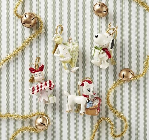 Lenox 895781 Rudolph The Red-Nosed Reindeer Delivering Toys Ornament, Christmas