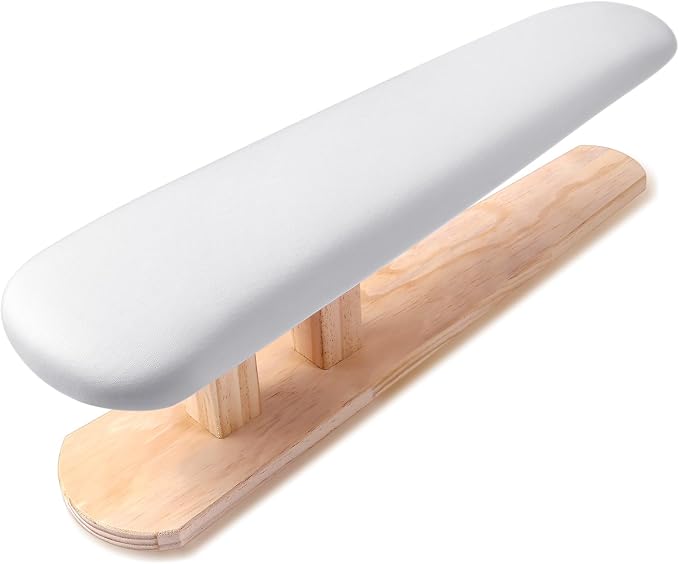 Padded Longer Sleeve Ultra Thick Padding, Double Side Ironing Board | Portable Samll Mini | Boardwith Wooden Base | Ironing Board with Sleeve Arm