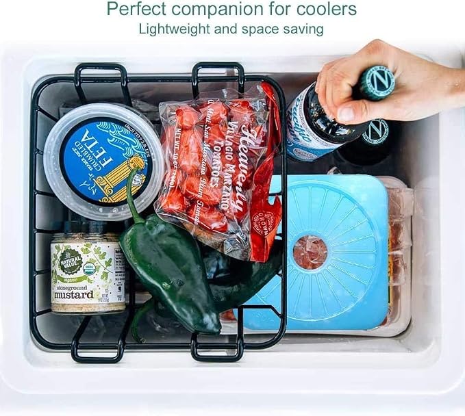 10Pcs Slim Ice Packs for Lunch Box - Reusable Cold Packs for Lunch Bag & Cooler, Long-Lasting Hard Gel Freezer Packs, BPA-Free for Office Camping