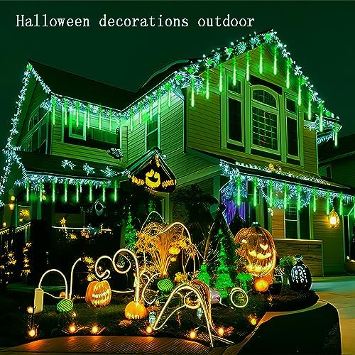Green Meteor Shower Lights for Halloween Christmas Alien Decoration Outdoor