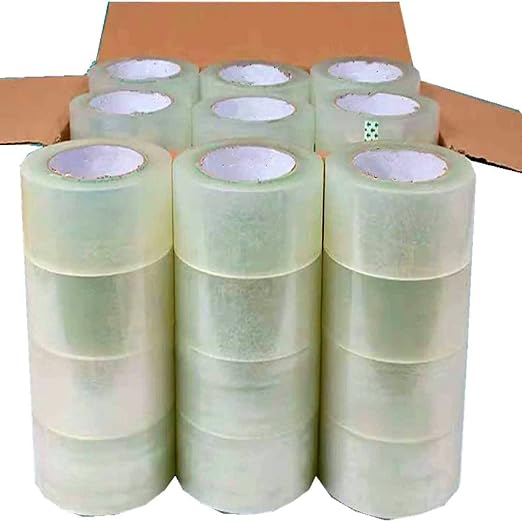 Heavy Duty Clear Packing Tape 24 Rolls 3 Inch x 110 Yards (330 Feet) Per Roll Carton Sealing Tape for Shipping Packaging Moving Office Storage & Tape Gun Refills 2.0 Mil 3960 Total Yards