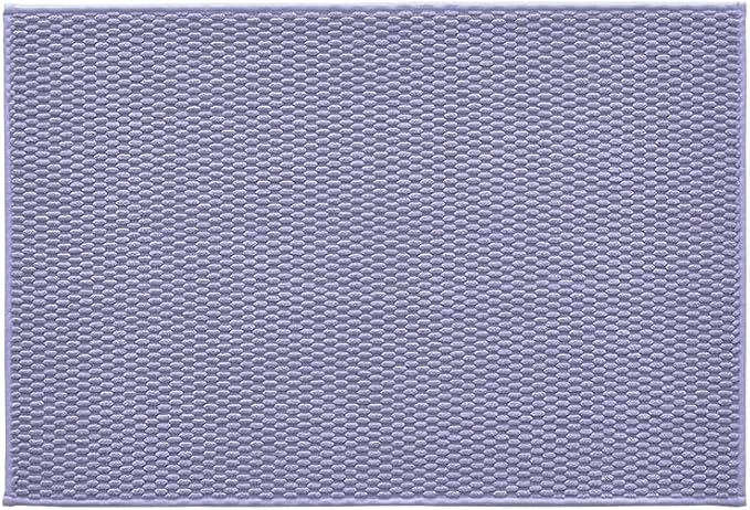 TYUU Bathroom Rugs Non Slip Washable, Super Absorbent Thin Bath Mat Quick Dry Low Pile Bathroom Rug, Lavender 24"x36"