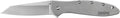 Kershaw Leek, BlackWash Pocket Knife (1660BLKW); 3 Sandvik 14C28N Steel Blade, 410 Stainless Steel Handle, BlackWash Finish, SpeedSafe Assisted Open, Frame and Tip Locks, Reversible Pocketclip; 3 OZ
