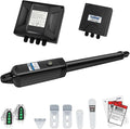 TOPENS A8131 Single Swing Gate Opener Heavy Duty Automatic Gate Motor for Single Swing Gates Up to 18ft, Electric Driveway Gate Operator AC Powered with Remote Control Kit Solar Compatible