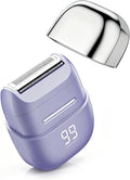 Electric Shaver for Women Waterproof Mini Electric Razors for Women - Cordless Foil Shaver for Hair Removal, Legs, Face, Body, Bikini,Sensitive Skin, Razor for Teen Girls (Purple, Fashion)