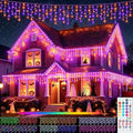 Pooqla 35 Colors Icicle Lights for Outside, 29FT Icicle Christmas Lights