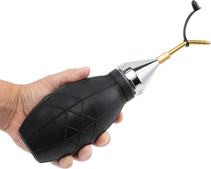 Ivation Bulb Duster Insecticide Sprayer – Handheld, 12" Extendable Applicator for Pesticides, Diatomaceous Earth & Other Home Powder Applications – Non-Toxic, All-Natural Bugs & Pest Control – Large