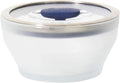 Anyday 4-Cup Microwave Cookware Glass Container with Lid (Blueberry) | Plastic-Free Deep Food Storage, Stackable Airtight Steamer, Vented Lid, Microwave-Safe Reheating, Steaming Vegetables & Rice