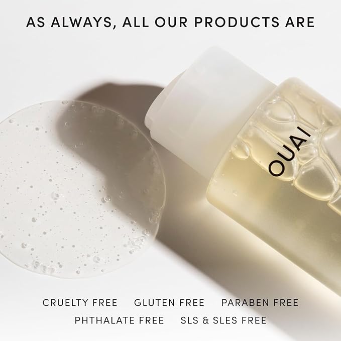 OUAI Fine Hair Shampoo - Travel Size Biotin Thickening Shampoo for Flat, Thin Hair - Volumizing & Strengthening Keratin & Chia Seed Oil for Women & Men - Lightweight, Color-Safe, Sulfate Free, 3 Oz