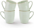 famiware Jupiter Coffee Mugs Set of 4, 13oz Coffee Mug, Microwave and Dishwasher Safe, Coffee Cups with Handle for Coffee, Tea, Cocoa, Milk, Light Green