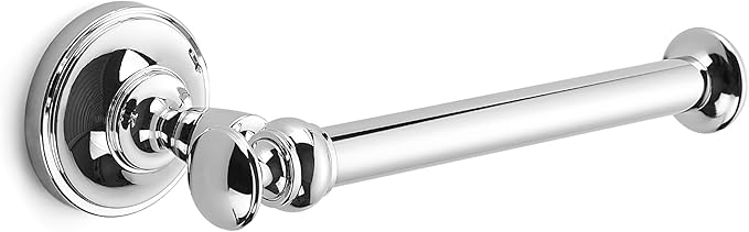 khtumeware Toilet Paper Holder Vibrant Polished Chrome Tissue Roll Holder for Bathroom Organization and Storage Single Post Toilet Tissue Holder Wall Bathroom Accessories (1-Pack)