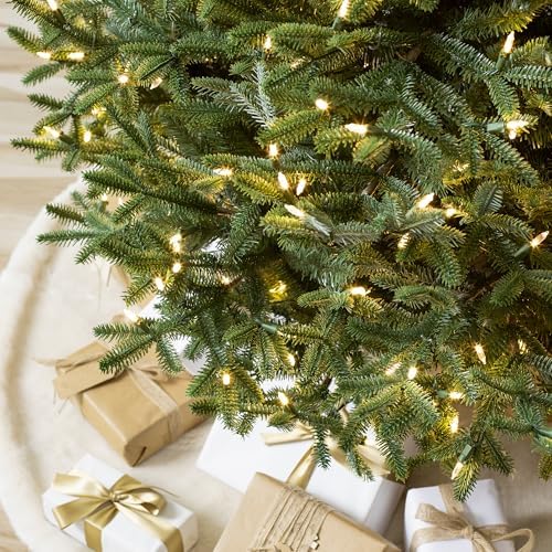 Balsam Hill European Silver Fir - Elegant Artificial Christmas Tree with True Needle Foliage Available Unlit or with LED Clear Lights, LED Clear, 9'