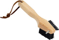 REDECKER Shoe Sole Brush - Wild Boar Bristle, Oiled Beechwood and Stainless Steel Design, 3 Ways to Clean, Made in Germany - Stiff Bristle Boot Brush