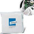 AAWipes Anti-Static Electrostatic Discharge (ESD) Wipes (12"x12",100pcs, Polyester Wiper Cloths with Conductive Yarn) ESD-Safer Cleanroom Wipers Lint Free Class 100 ISO5 (CE16012)