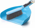 Dustpan with Multi-Purpose Dusting Brush, Dust Pan Set, Brust Set for Cleaning, Cleaning Combo Set, Portable & Easy to Store, Blue