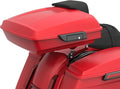 Advanblack Road Glide Tour Trunk Pack Wicked Red Denim Razor Tour Trunk Pack Backrest Pad for '97-'25 Harley Touring Road King Street Glide Electra Glide CVO models