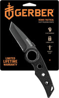 Gerber Remix EDC Folding Pocket Knife, Partially Serrated Tanto Blade,Black