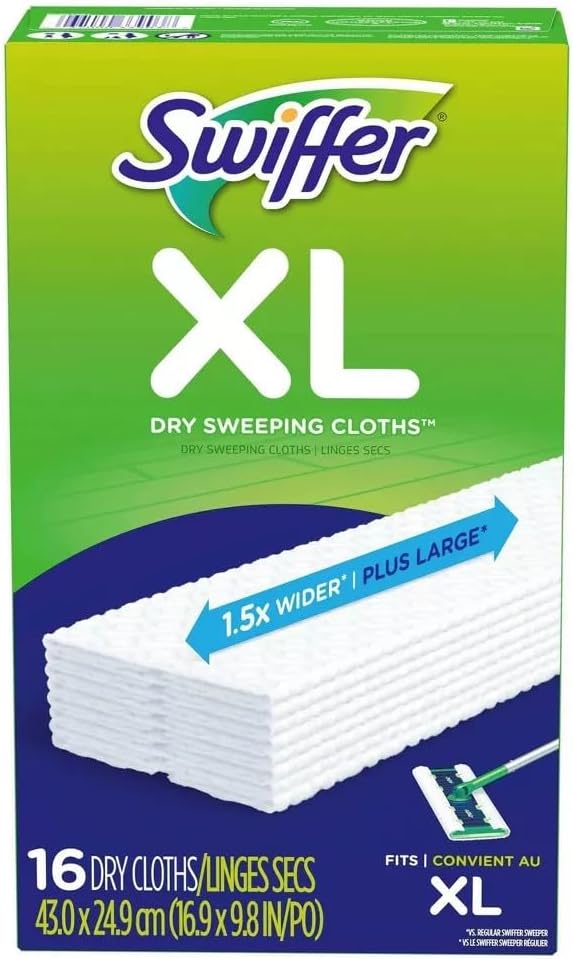 SWIFFER SWEEPER X-LARGE Disposable Sweeping Cloths, 16-Count Boxes (PACK OF 6)