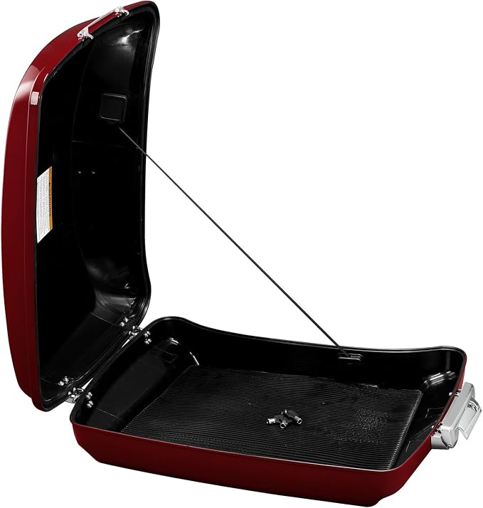 5.5" Razor Motorcycle Trunk W/Latch Key Fit For Harley 2014-2025 Touring CVO Road King Street Glide Electra Glide Ultra Limited Pack Billiard Red
