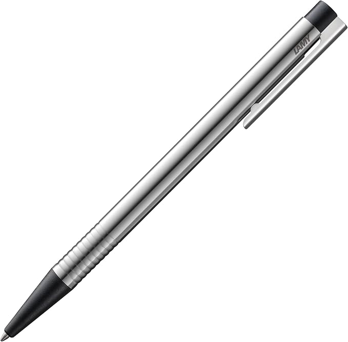 Lamy Logo 205 Matte Ballpoint Pen Set Including Large Refill M 16 Black and Mechanical Pencil 105 with Fine Line Lead M 40 (0.7 mm) Including Black Leather Case and Gift Packaging