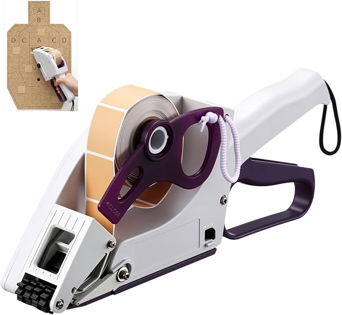 Hand Held Label Applicator, Manual Applicator Target Pasters Gun for Automatically Peel Off and Stick for Target Pasters Round Square Irregular Shape(Yh-30, 22-35mm Label Width)