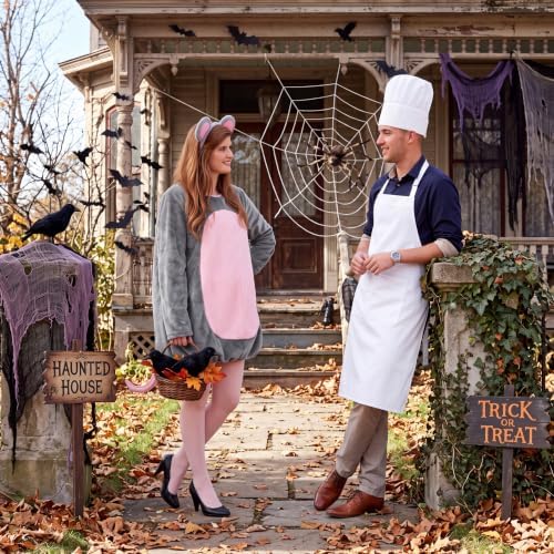 Hillban 6 Pcs Halloween Mouse Chef Couple Costume Set