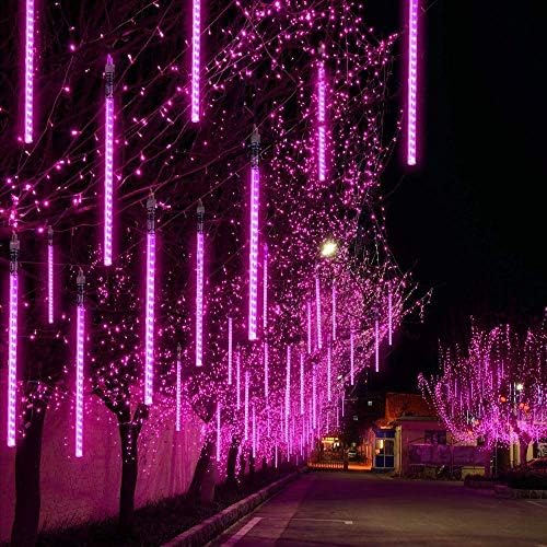 Aukora Halloween Lights Outdoor, UL Certified Meteor Shower Lights Purple