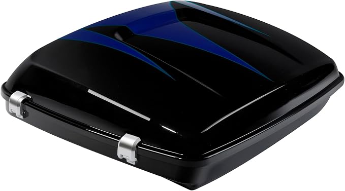 5.5" Razor Motorcycle Trunk W/Latch Key Fit For Harley 2014-2025 Touring CVO Road King Street Glide Electra Glide Ultra Limited Pack Candy Cobalt/Indigo Ink