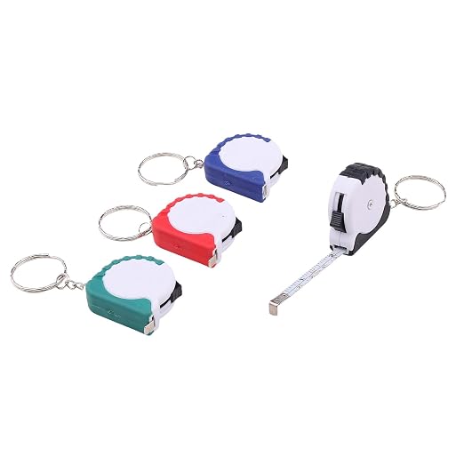 Custom Mini Tape Measure Keychain, Bulk Set of 200 with Full Imprint Personalized with Your Logo/Text/Pic Perfect for Promotional Item, Gift and for Party
