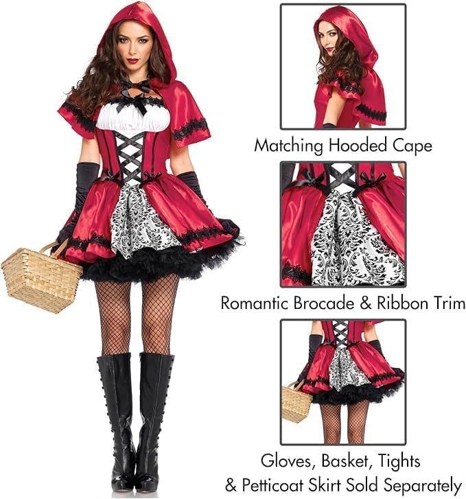 Leg Avenue Women's Gothic Riding Hood Costume
