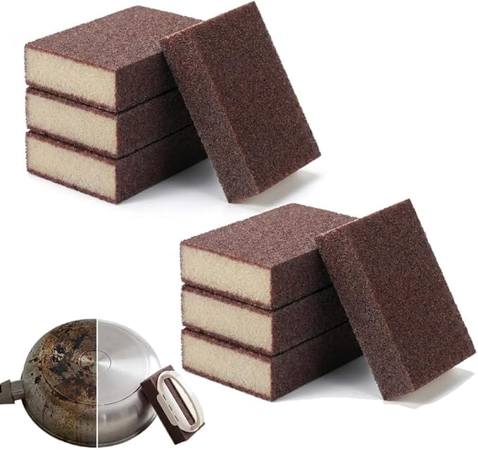 Magic Emery Cleaning Sponge, 2026 New Carborundum Sponge, Multi-Purpose Sponge Brush, Durable Scrub Block for Sinks and Stoves, Kitchen Cleaning Sponge for Home Chefs (8, Sponge)