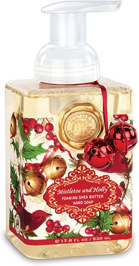 Mistletoe and Holly Foaming Hand Soap 17.8 oz Michel Design Works Gift