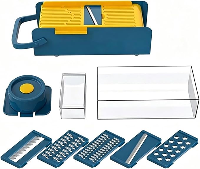 6-in-1 Vegetable Slicer Fruit Peeler Grater Zester With Basket