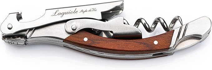Laguiole Style de Vie Corkscrew, Bottle Opener with Foil Cutter, Rosewood