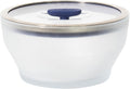 Anyday 8-Cup Glass Container for Microwave Cookware with Lid (Blueberry) | Plastic-Free Deep Food Storage, Stackable Steamer, Vented Lid for Microwave-Safe Reheating, Steaming Vegetables and Rice