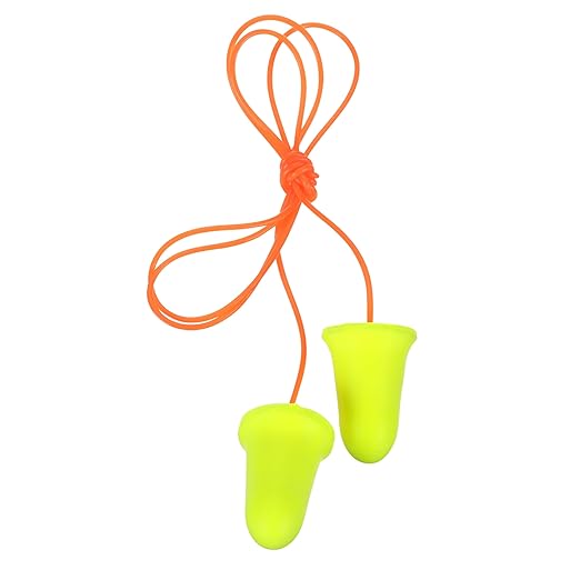 3M Ear Plugs, 200 Pairs/Box, E-A-Rsoft FX 312-1260, Corded, Disposable Foam Earplugs, Noise Reduction Rating NRR 33, Drilling, Grinding, Machining, Sawing, Sanding, Welding, 1 Pair per Poly Bag