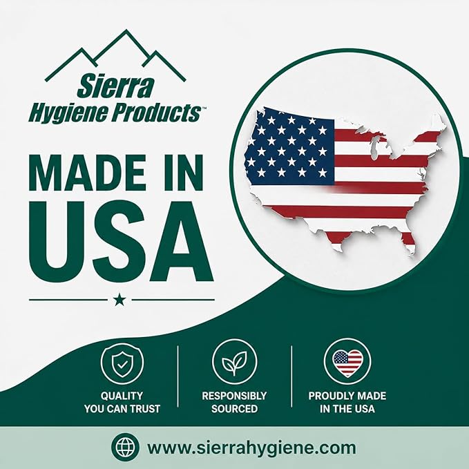 Sierra Hygiene 2-Ply Jumbo Toilet Paper Rolls, 3.5" x 1000' Universal Bath Tissue, 9” Diameter Commercial Toilet Paper for Dispensers, Septic Safe, Made in USA, 12 Rolls/Case