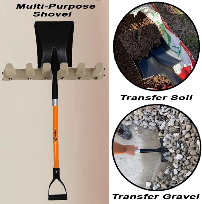 Ashman Transfer Shovel (6 Pack) – 41 Inches Long D Grip with Durable Handle – A Premium Quality Multipurpose Shovel for Heavy Duty Construction, Farming, and Outdoor works, Gardening, Landscape works.