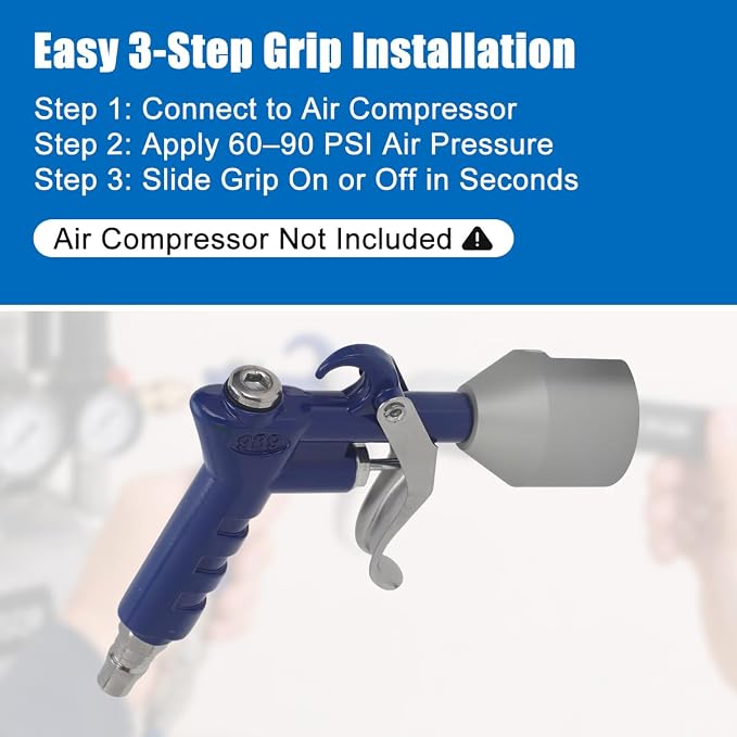 Golf Grip Installation Tool, Air Golf Grip Installer Gun & Removal Tool | No Tape No Solvent Required, for Golf Club Regripping & Grip Removal, Fits Standard Air Compressors (Compressor Not Included)