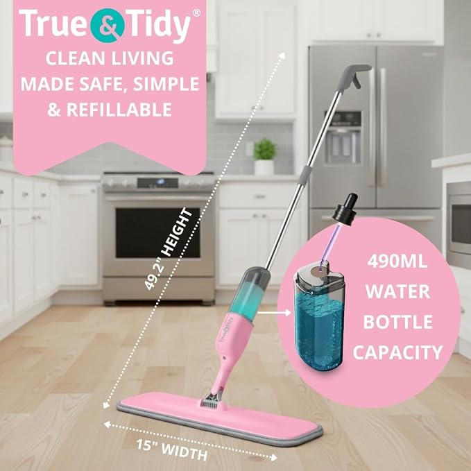 Heavy Duty Spray Mop for Floor Cleaning, Refillable Water Bottle
