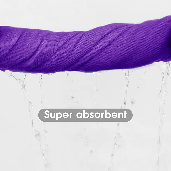 JML Microfiber Bath Towels, 2 Pack, 30" x 60", Violet | Oversized, Ultra Soft, Super Absorbent, Fast Drying, Perfect for Bathroom, Shower, Sauna, Yoga, Gym