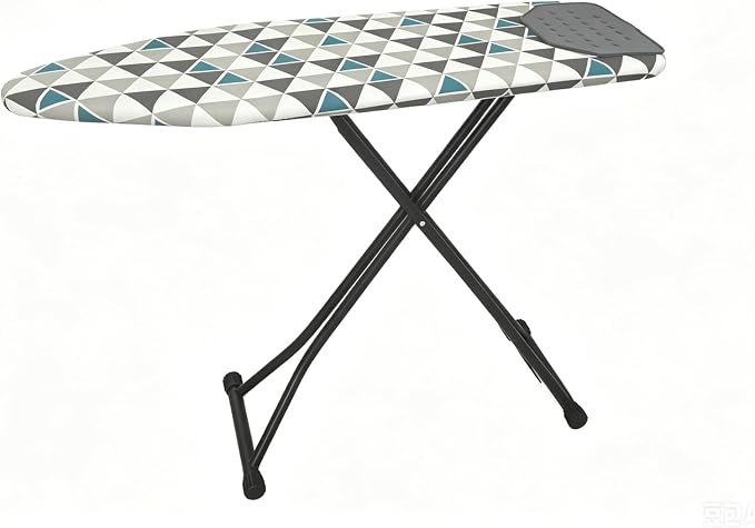 Ironing Board Full Size, Heat Resistant Cover Wide Iron Board, Ultra Thick Padding, Height Adjustable Heavy Sturdy Metal Frame Legs Ironing Stand,Non-Slip Foldable 43"x13" (Triangle)