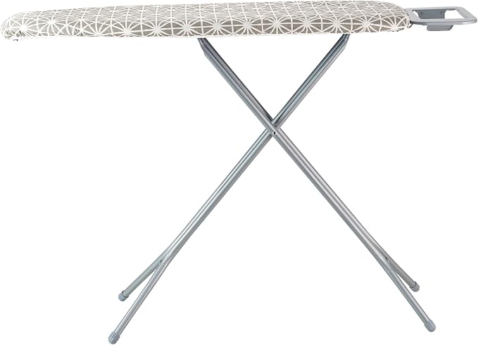 VEVOR Ironing Board with Large 43 x 13 Ironing Surface, Thickened 4 Layers Iron Board with Heat Resistant Cover and 100% Cotton Cover, 7 Adjustable Heights Ironing Board for Home Laundry Room Use